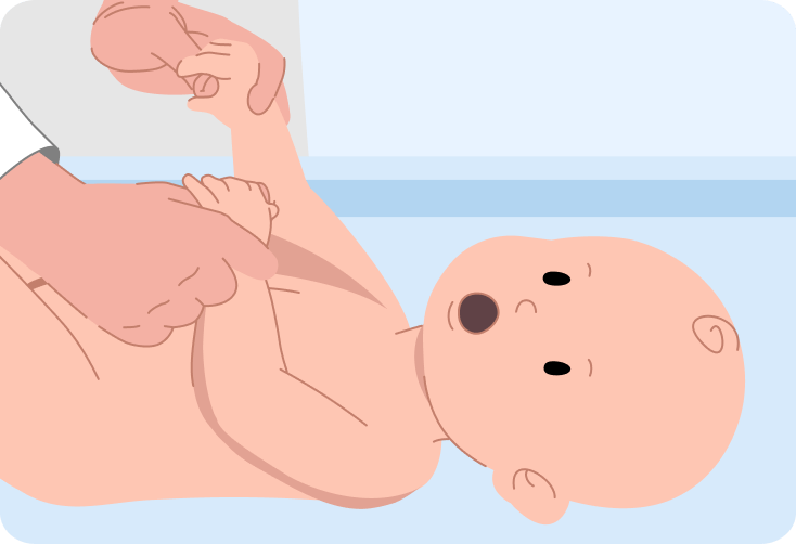 Baby hand mouth reflex