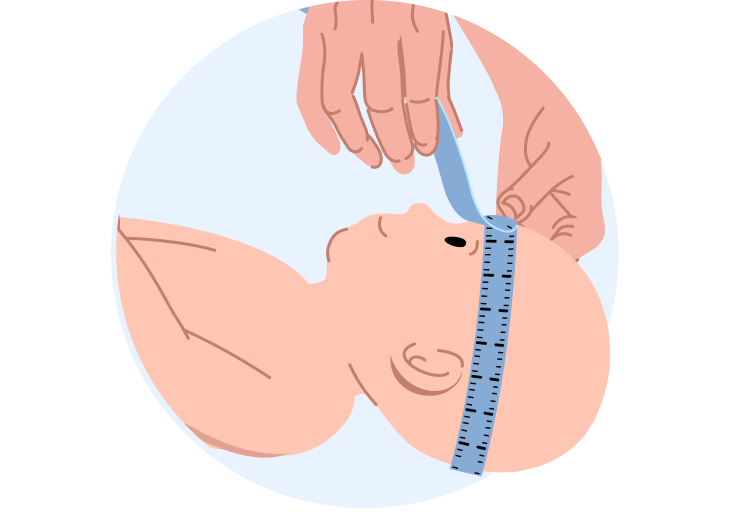Baby head size check
