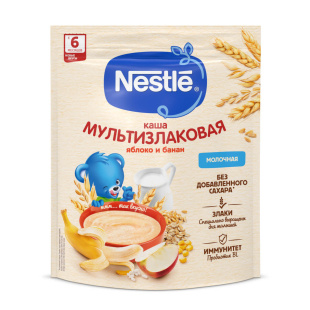 Nestlé® Молочная мультизлаковая каша с яблоком и бананом
