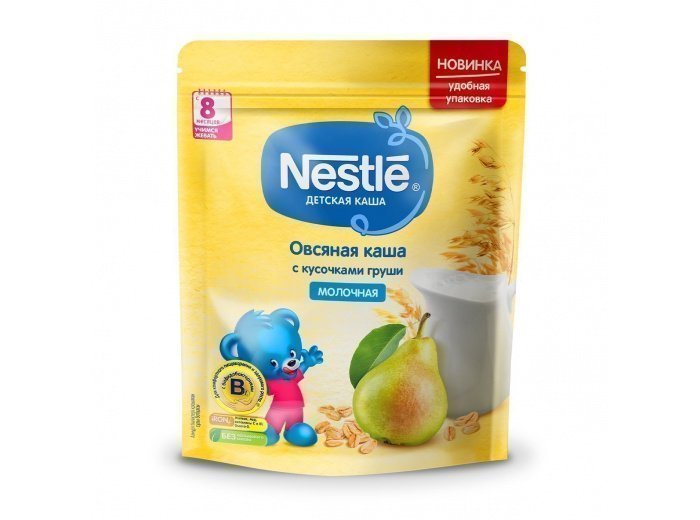 Nestlé Молочная овсяная каша с кусочками груши