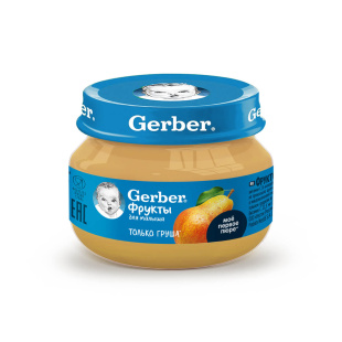 Фруктовое пюре GERBER® «Груша», обогащенное витамином C