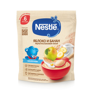 NESTLÉ® Молочная мультизлаковая каша с яблоком и бананом