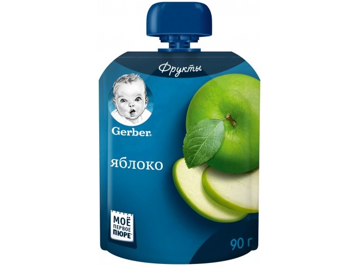 Фруктовое пюре Gerber Яблоко, обогащенное витамином С