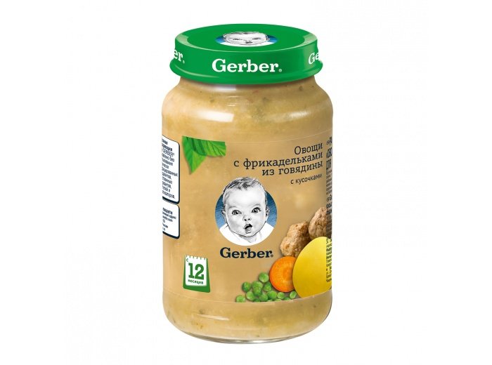 Растительно-мясное пюре Gerber Овощи с фрикадельками из говядины