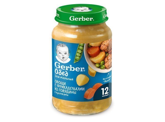 Растительно-мясное пюре Gerber Овощи с фрикадельками из говядины