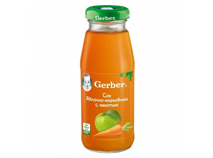 Gerber Сок яблочно-морковный с мякотью
