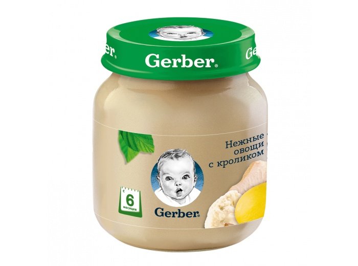 Консервы Gerber пюре растительно-мясное Нежные овощи с кроликом