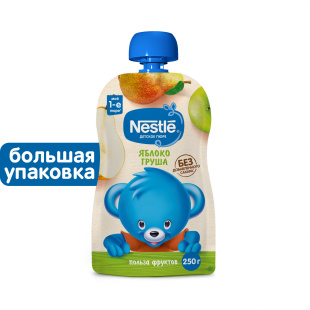 Фруктовое пюре NESTLÉ® «Яблоко Груша», 250 г.