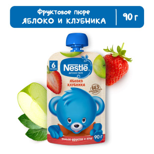 Фруктовое пюре NESTLÉ® «Яблоко и клубника»
