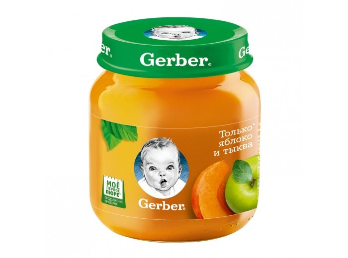 Фруктово-овощное пюре Gerber Яблоко и тыква