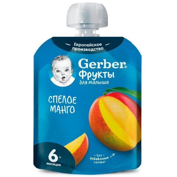 Фруктовое пюре GERBER Спелое манго 90г. - фото 1
