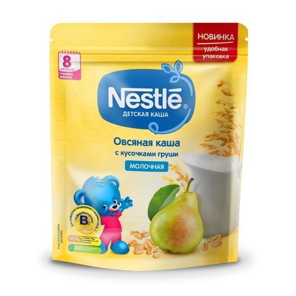 Nestlé Молочная овсяная каша с кусочками груши - фото 1