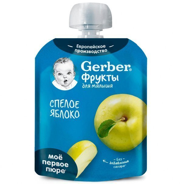 Фруктовое пюре GERBER Спелое яблоко 90г. - фото 1