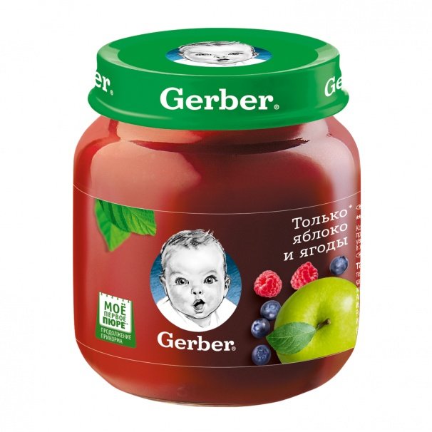 Фруктовое пюре Gerber Только яблоко и ягоды - фото 1