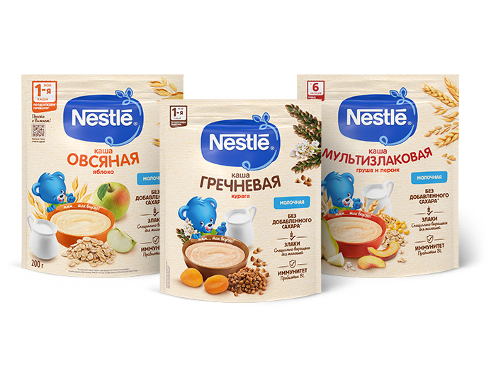 Детские молочные каши NESTL&Eacute;