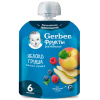 Фруктовое пюре GERBER Яблоко, груша, малина, черника, обогащенное витамином C 90г. - фото 1